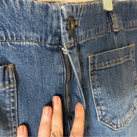 Anthropologie Pilcro Skipper Blue Wide Leg Jeans 31/10 - Picture 4 of 15